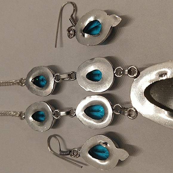 Labradorite and blue topaz set - Picture 5 of 7